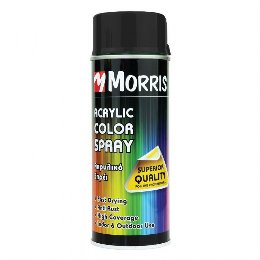Morris 28528 Σπρέϊ Μαύρο Ακρυλικού Χρώματος Ματ 400ml