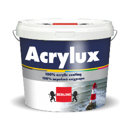 Berling Acrylux Υπέρλευκο Ακρυλικό Χρώμα Λευκό 100% 3lt