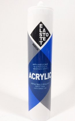 Elastotet Acrylic 280ml Ακρυλική Ελαστική Βαφόμενη (Στοκοσιλικόνη) Λευκή
