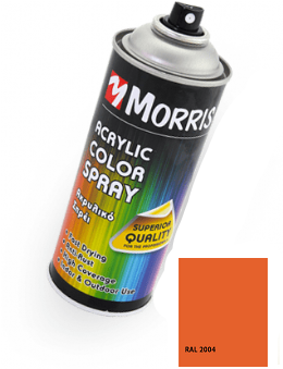 Morris 28504  Σπρέϊ Ακρυλικού Χρώματος Πορτοκαλί Καθαρό Γυαλιστερό 400ml