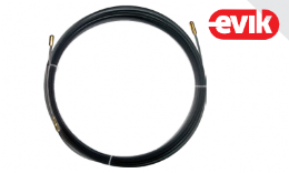 Evik Ατσαλίνα Ηλεκτρολόγων Νάϋλον Στρογγυλή Ø4.0mm × 15m Μαύρη