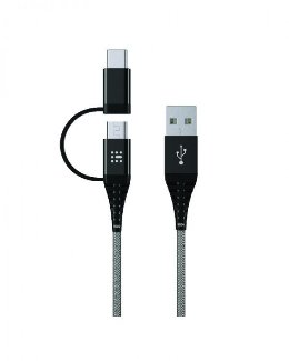 Sas 100-16-008 Durable Καλώδιο Φόρτισης 2IN1 TYPE C & MICRO USB