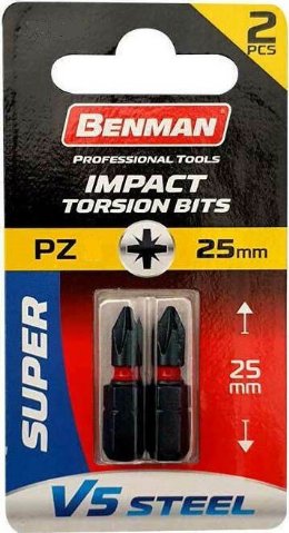 Benman 74942 Μύτες Σταυρού V5 Steel PZ1 x 25mm