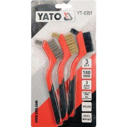 Yato YT-6351 Συρματόβουρτσες Σετ 3 Τεμαχίων 180mm